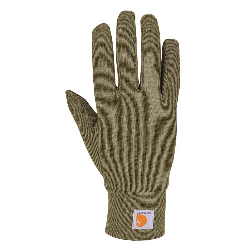 Carhartt  Burnt Olive Heather Carhartt Force® Heavyweight Liner Knit Glove