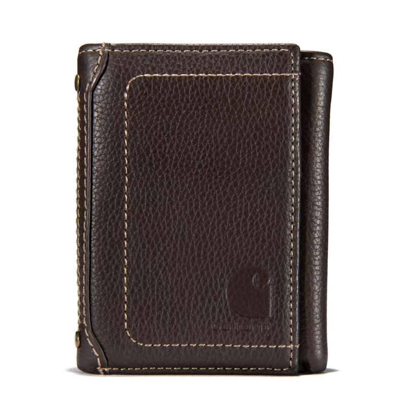 Carhartt  Dark Brown Milled Pebble Trifold Wallet