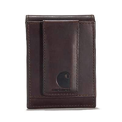Carhartt Men's Dark Brown Oil Tan Front Pocket Wallet