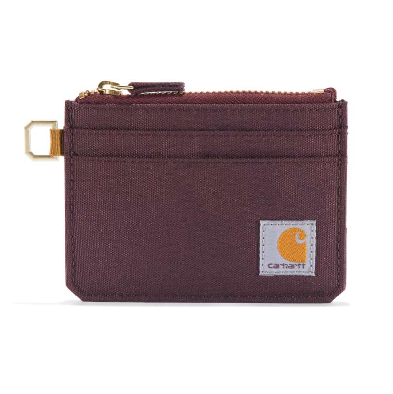 Carhartt  Deep Wine Nylon Duck Zippered Card Keeper