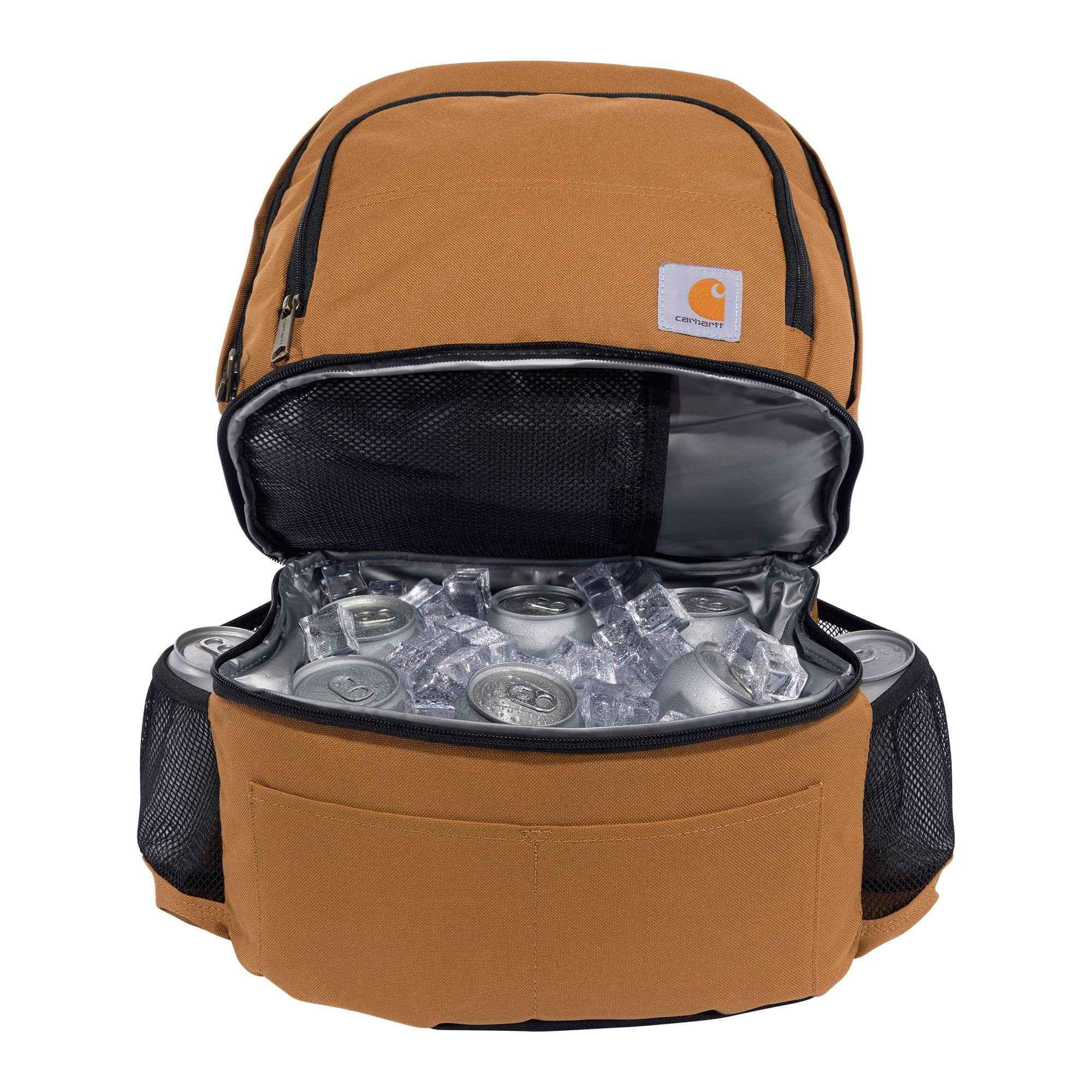 Insulated 24 Can Two Compartment Cooler Backpack Carhartt Brown Carhartt