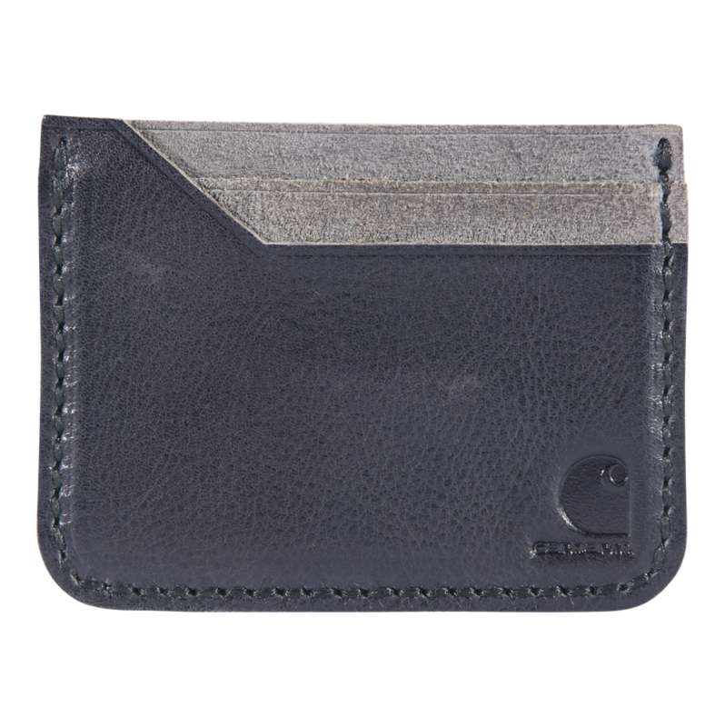 Carhartt  Black Patina Leather Front Pocket Wallet