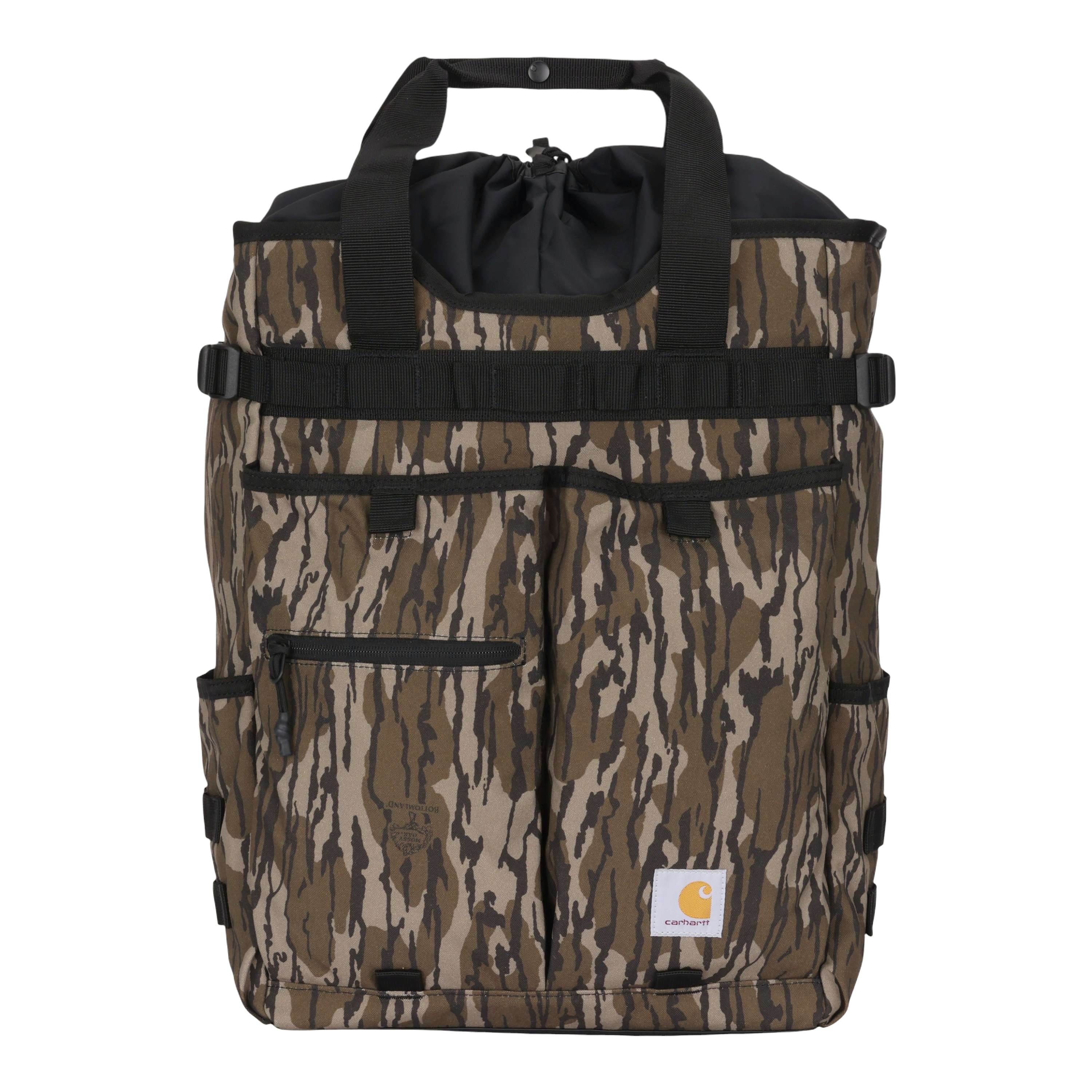 Carhartt 28L Nylon Cinch-Top Convertible Tote Backpack | Mossy Oak Bottomland Camo