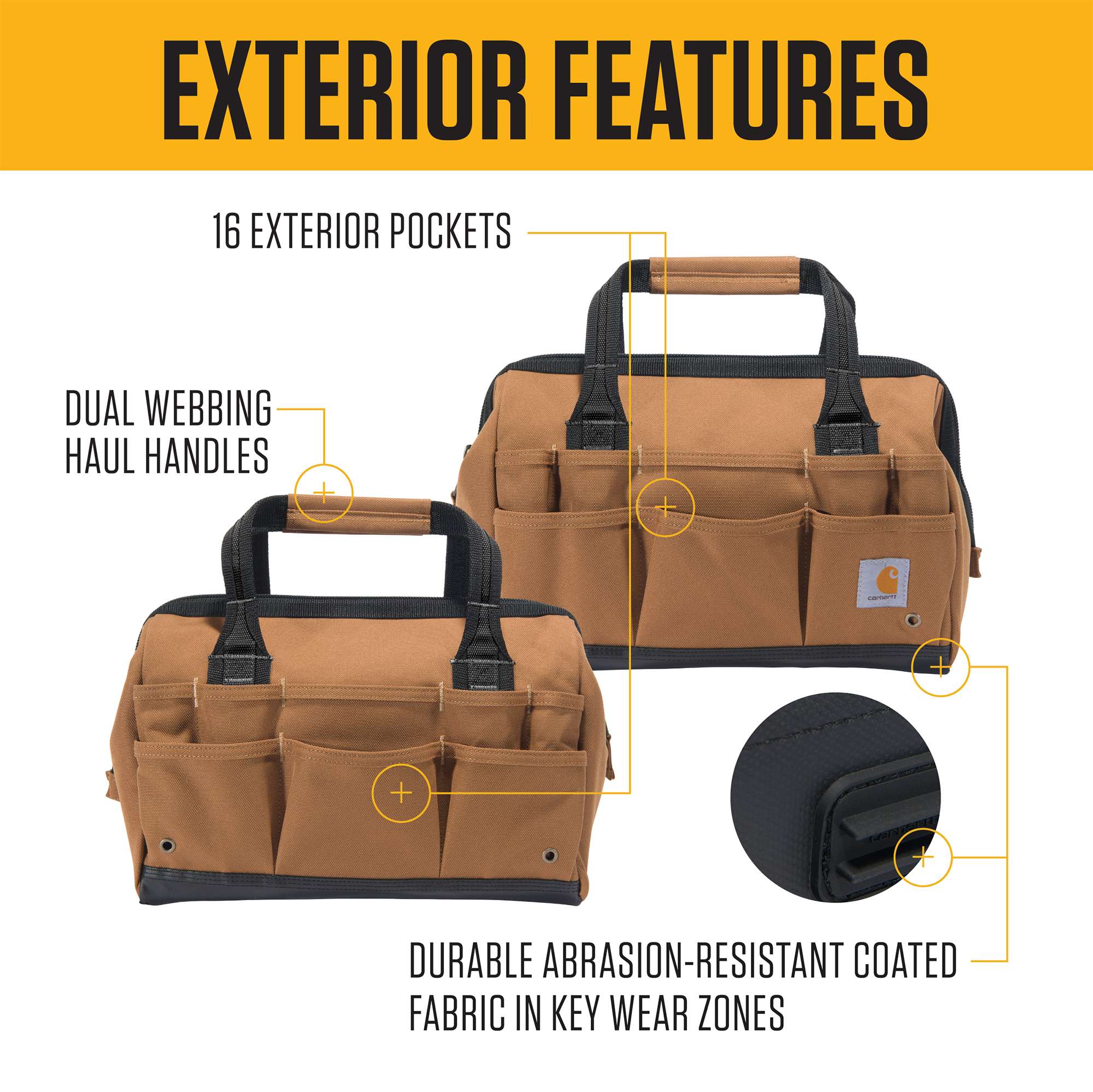 Additional thumbnail 3 of 14-Inch 25 Pocket Heavyweight Tool Bag