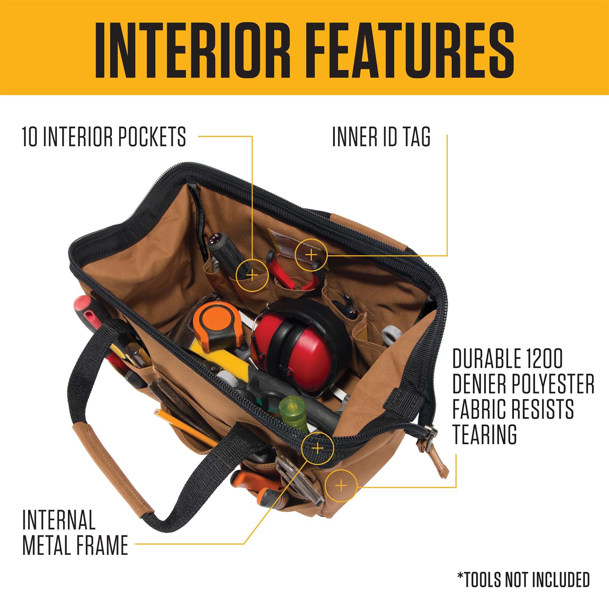 Additional thumbnail 4 of 14-Inch 25 Pocket Heavyweight Tool Bag