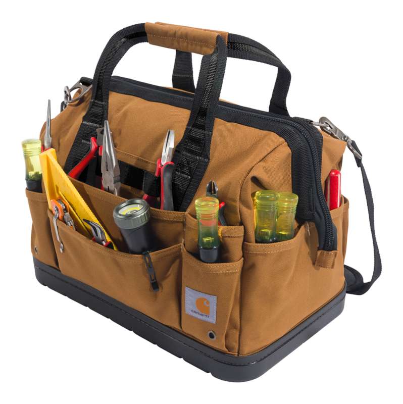 Carhartt  Carhartt Brown 16-Inch Molded Base Heavyweight Tool Bag