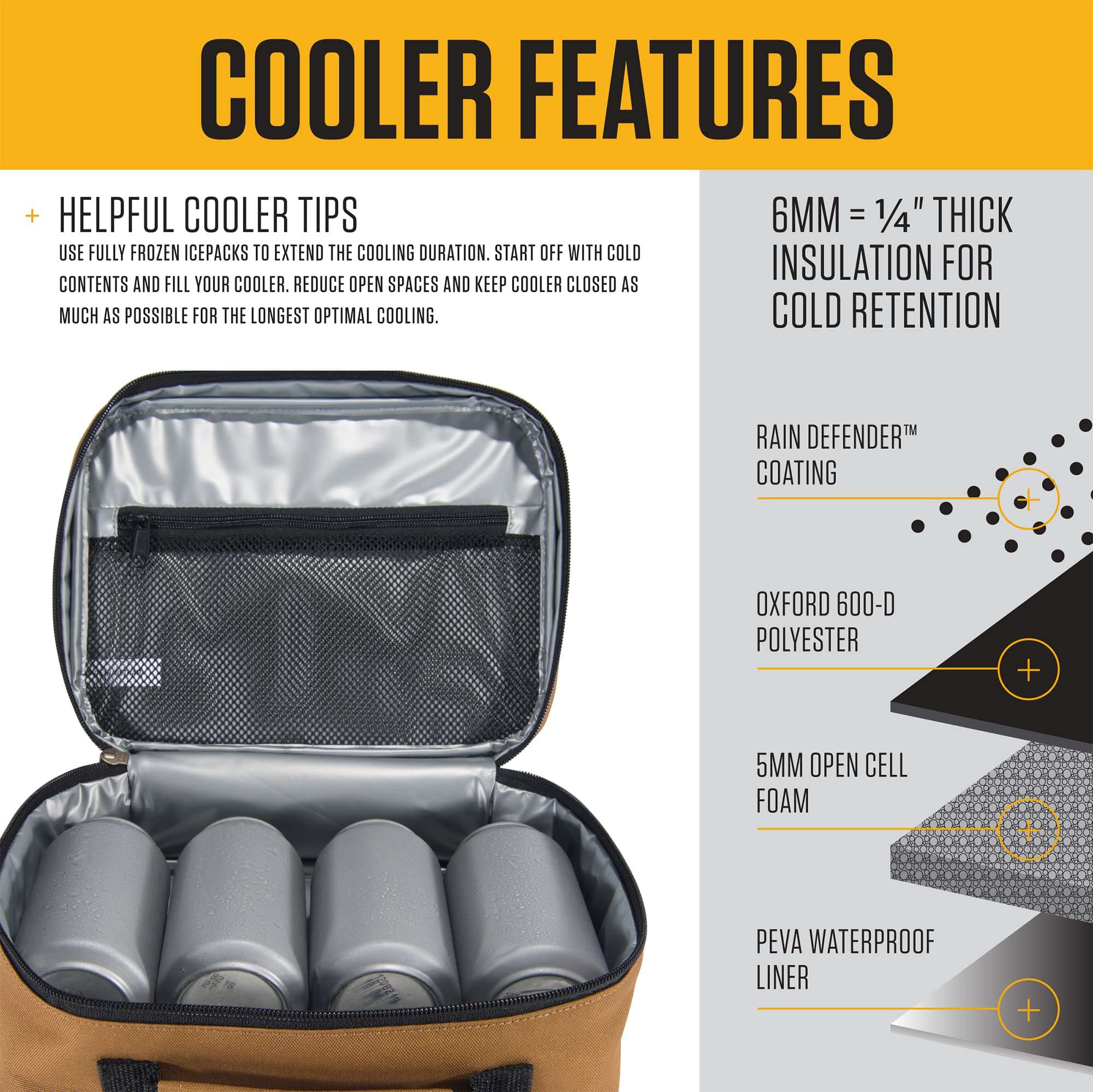 Additional thumbnail 4 of Insulated 4 Can Lunch Cooler