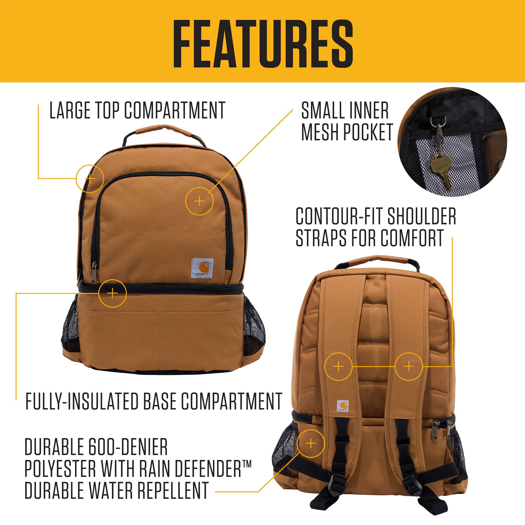 Additional thumbnail 2 of Insulated 24 Can Two Compartment Cooler Backpack