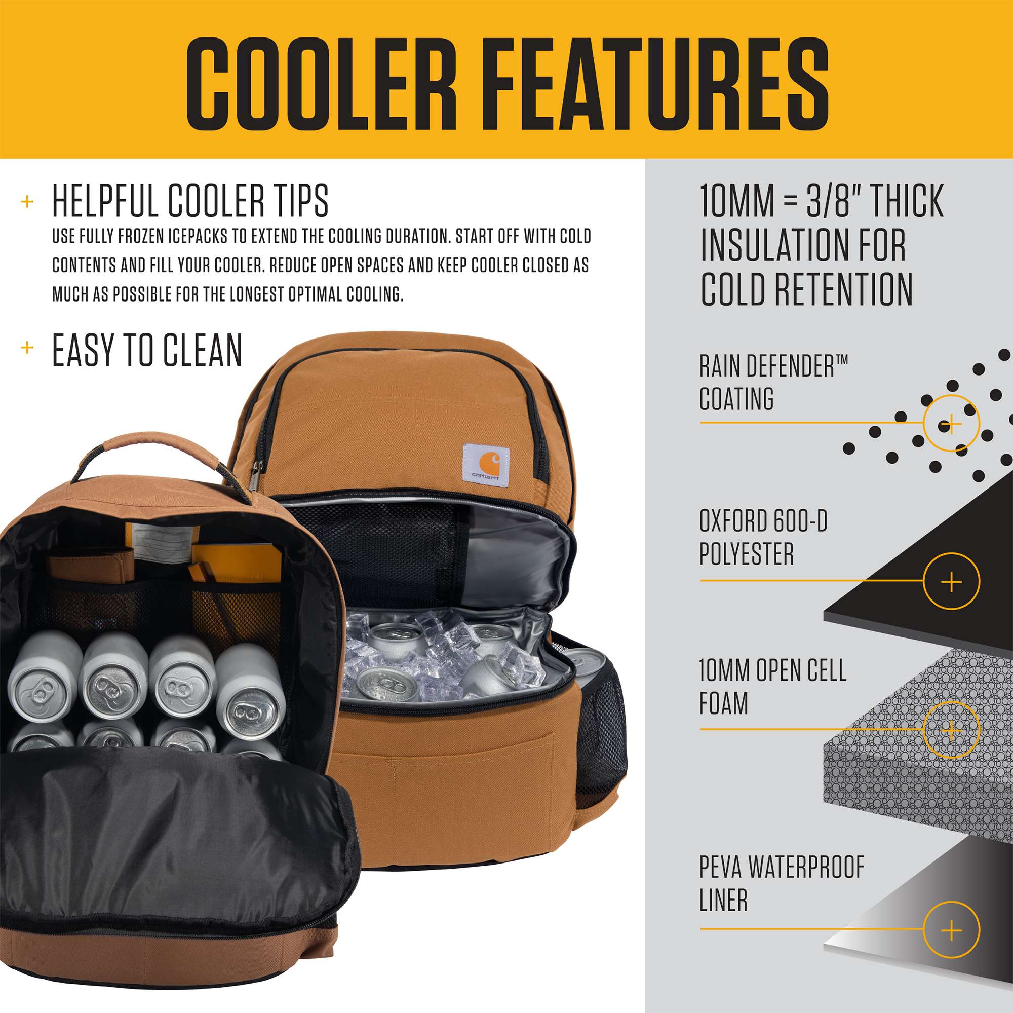 Additional thumbnail 3 of Insulated 24 Can Two Compartment Cooler Backpack