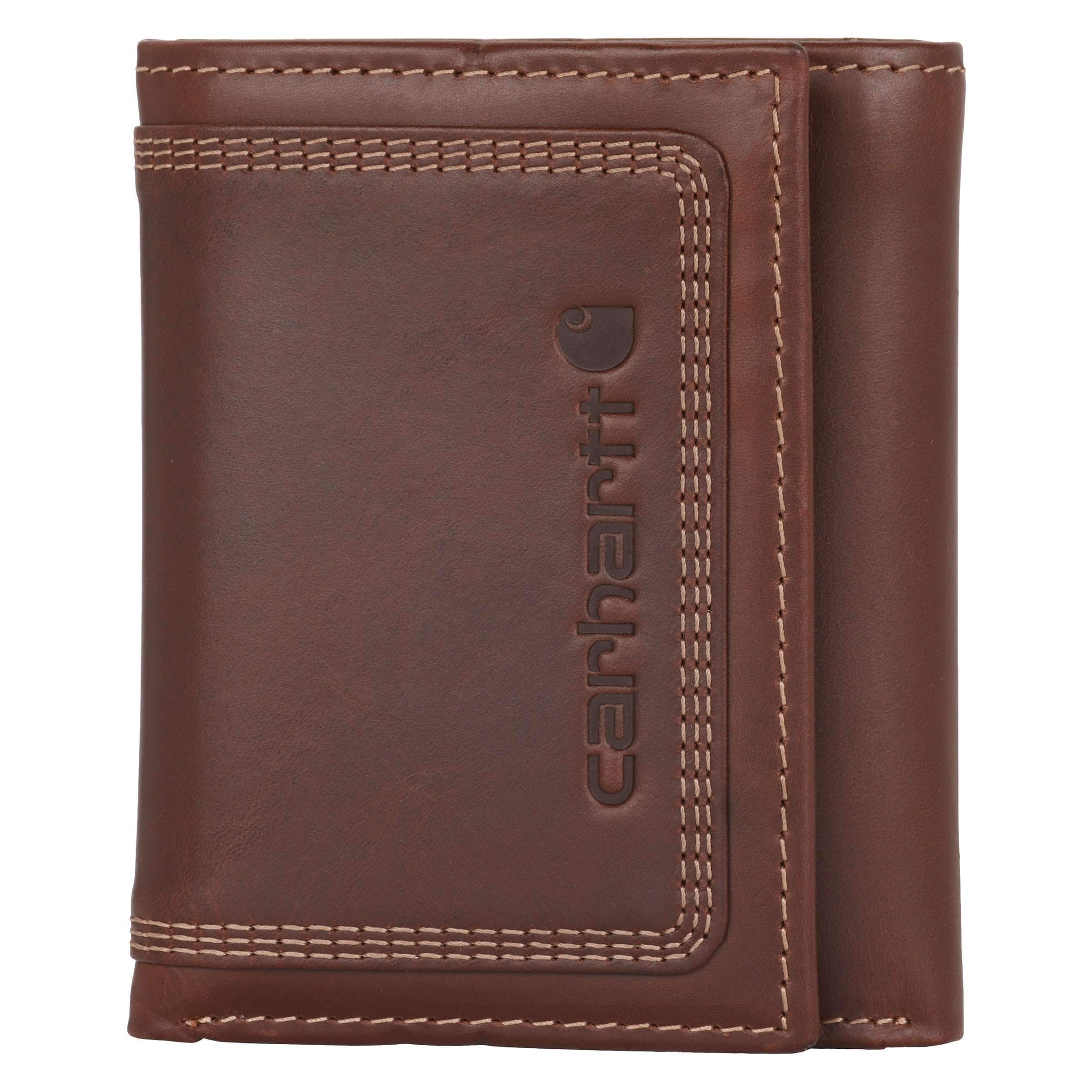Carhartt Leather Triple-Stitched Trifold Wallet