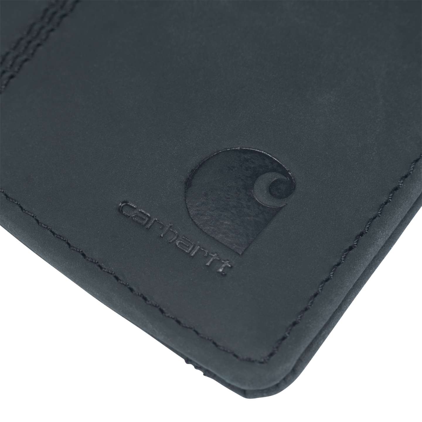 Мужской кошелёк Carhartt Saddle Leather Front Pocket Wallet, цвет: Чёрный — фото 5