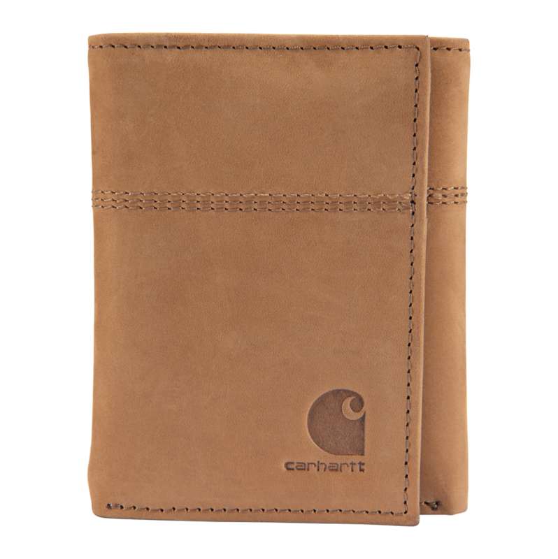 Carhartt  Carhartt Brown Saddle Leather Trifold Wallet