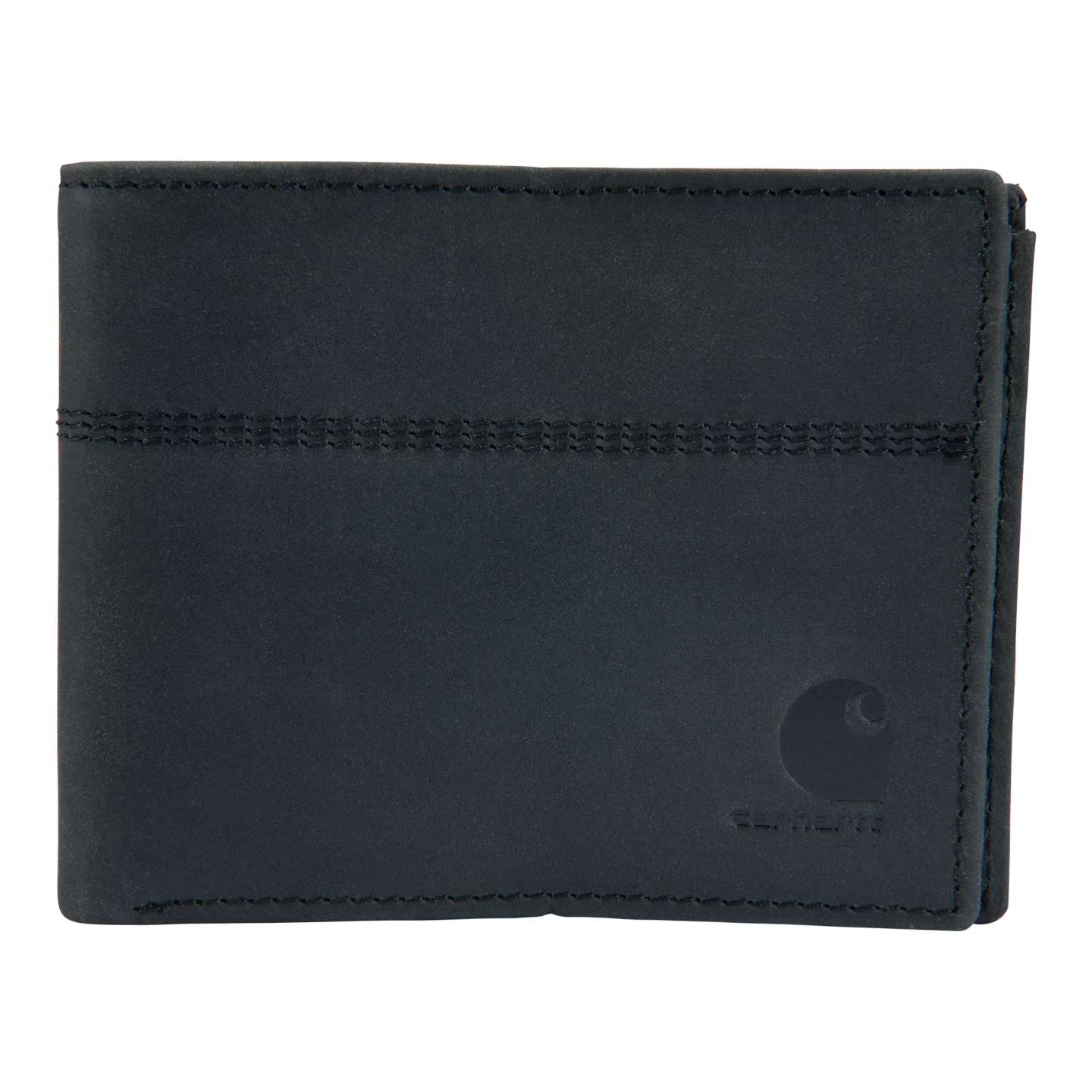 Мужской кошелёк Carhartt Saddle Leather Bifold Wallet, цвет: Чёрный — фото 1