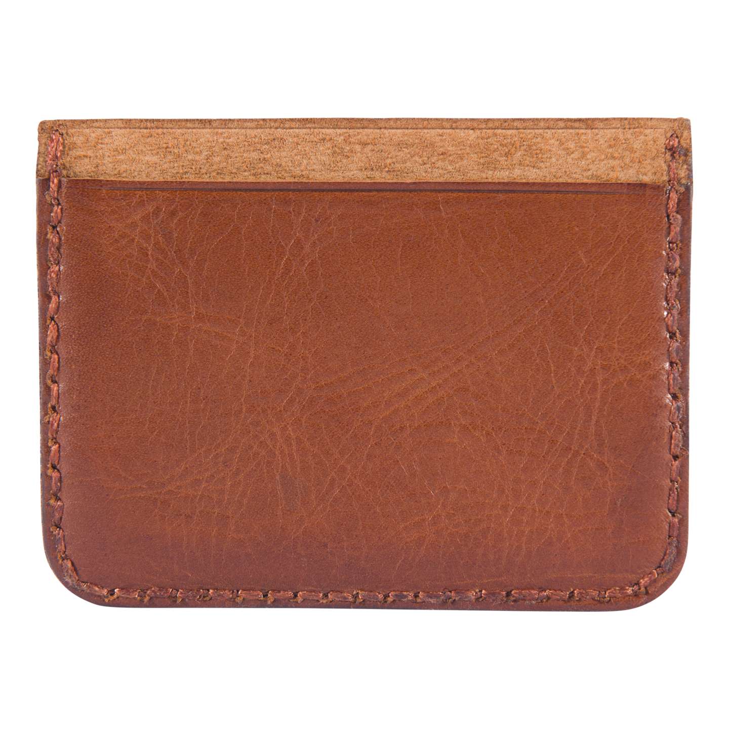Мужской кошелёк Carhartt Patina Leather Front Pocket Wallet, цвет: Тёмный коричневый — фото 2