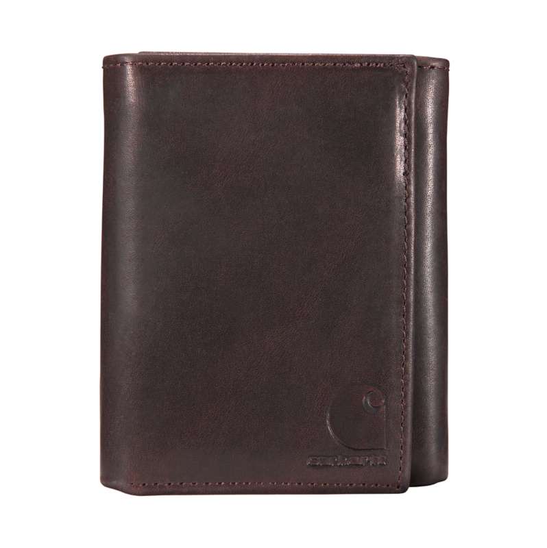 Carhartt  Dark Brown Oil Tan Leather Trifold Wallet