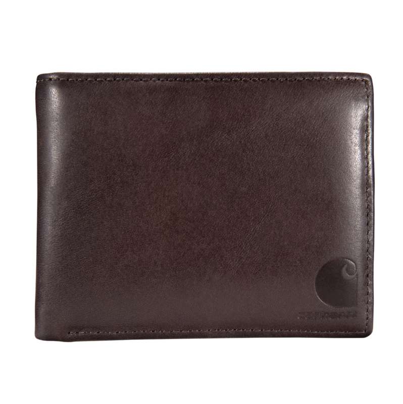 Carhartt  Dark Brown Oil Tan Leather Passcase Wallet