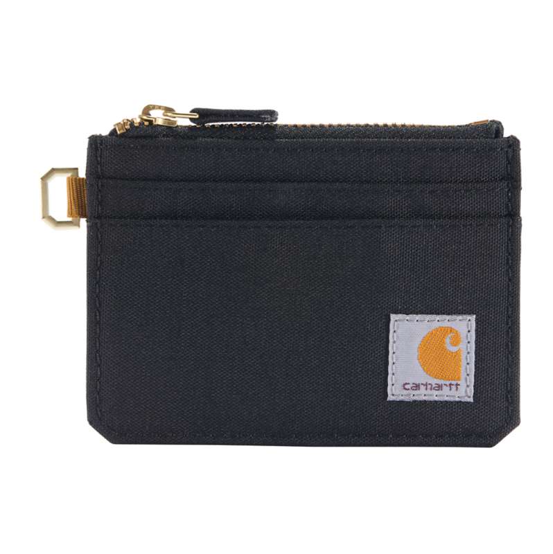 Carhartt  Black Nylon Duck Zippered Card Keeper Wallet