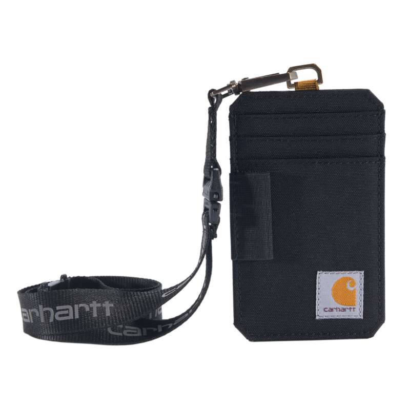 Carhartt  Black Nylon Duck ID Holder and Lanyard