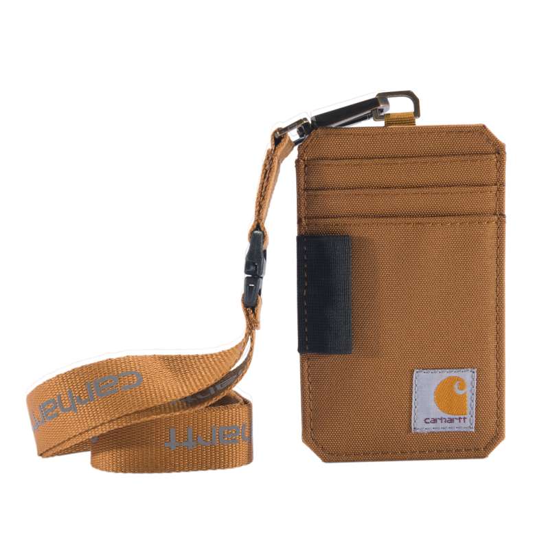 Carhartt  Carhartt Brown Nylon Duck ID Holder and Lanyard