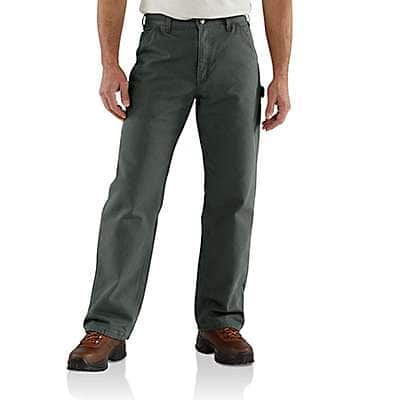 Carhartt Men's Moss Loose Fit Washed Duck Flannel-Lined Utility Work Pant