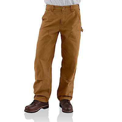 Carhartt Men's Black Men's Utility Double-Knee Work Pant - Loose Fit - Rugged Flex® - Washed Duck