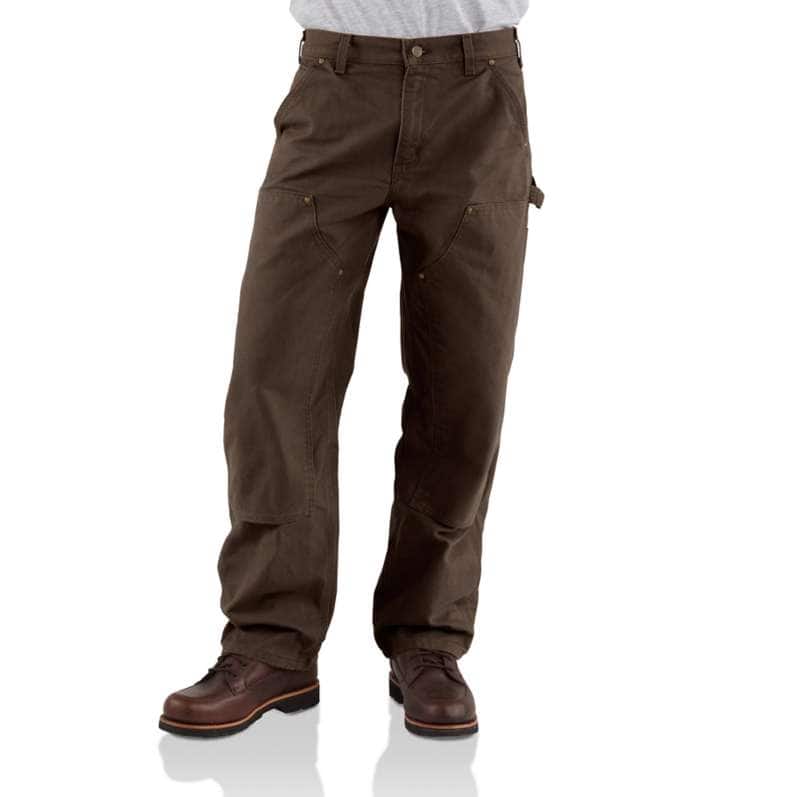 Carhartt  Dark Brown Loose Fit Washed Duck Double-Front Utility Work Pant