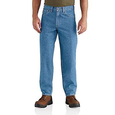 Carhartt Men's Stonewash Relaxed Fit Heavyweight 5-Pocket Tapered Jean
