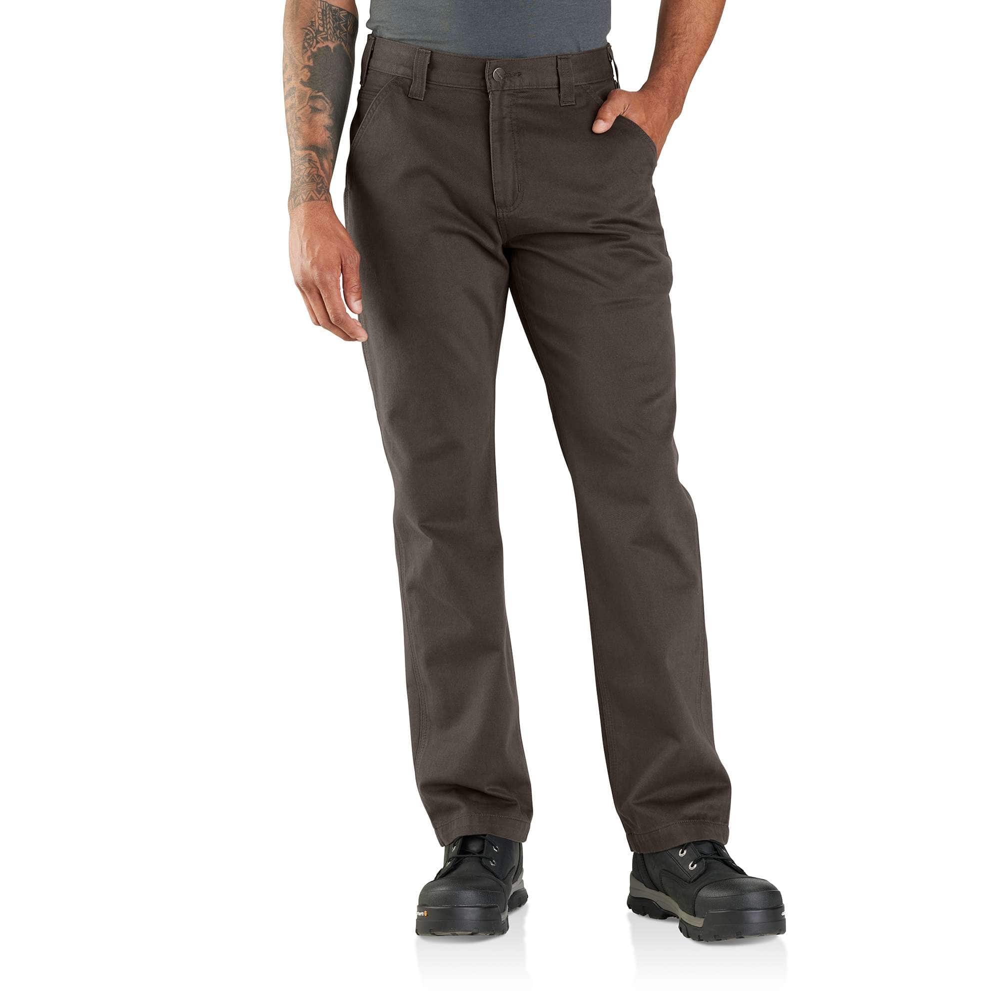 Carhartt Men's B324 Factory 2nd Relaxed Fit Washed Twill Utility Pant Dark Coffee 40 W-36 L