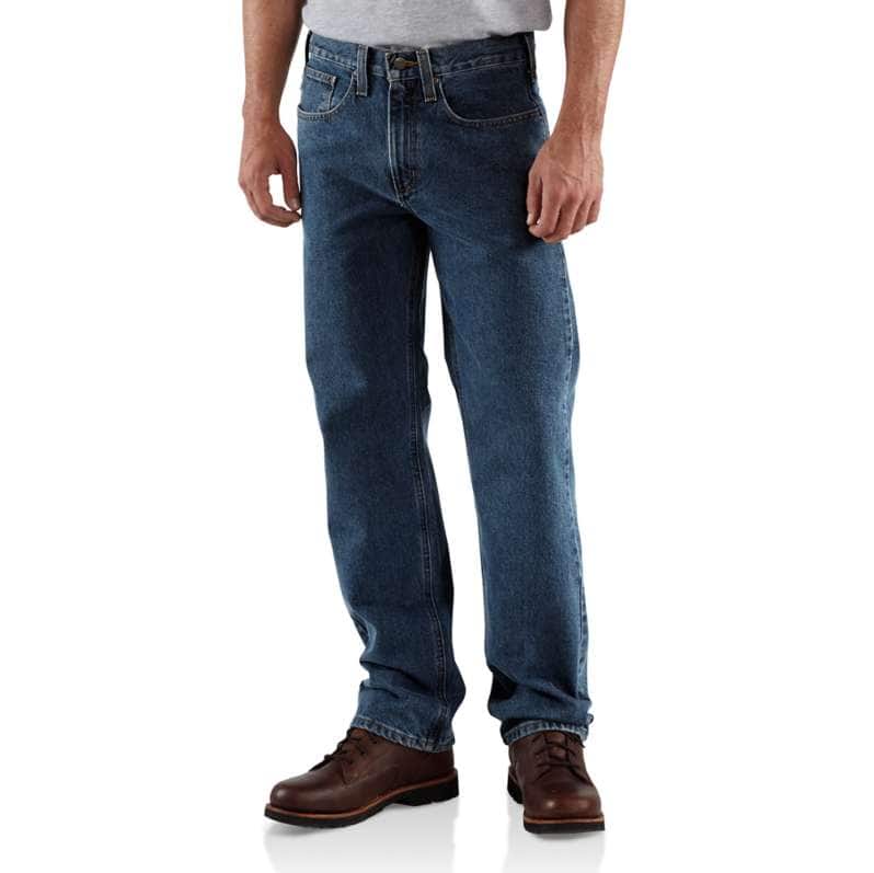 Carhartt  Dark Vintage Blue Straight/Traditional-Fit Straight-Leg Jean