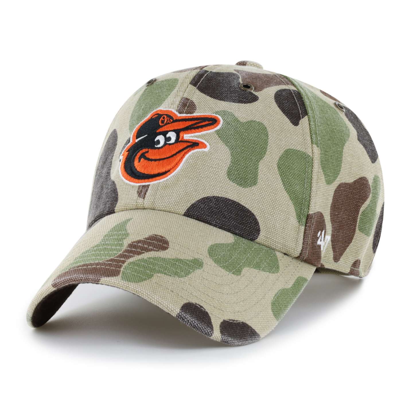 Бейсболка '47 Baltimore Orioles Camo Clean Up для Carhartt, цвет: Камуфляжный — фото 1