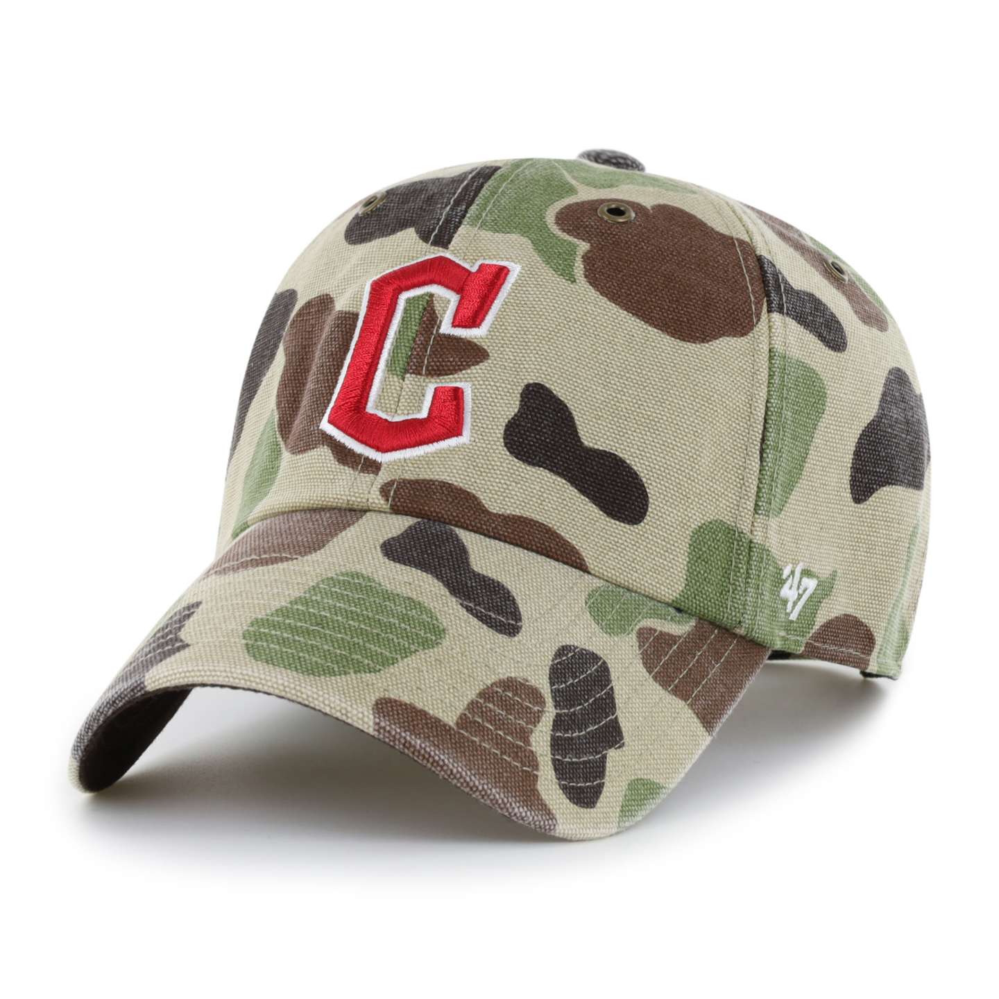 Бейсболка '47 Cleveland Guardians Camo Clean Up для Carhartt, цвет: Камуфляжный — фото 1