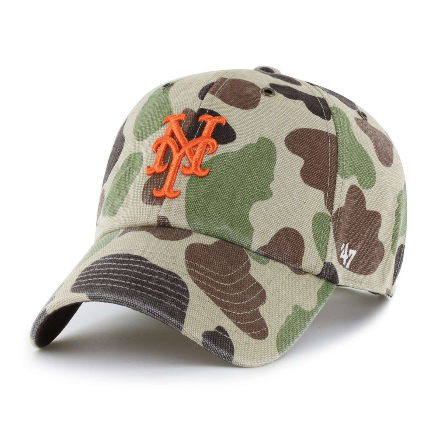 Мужская бейсболка '47 New York Mets Camo Clean Up для Carhartt, цвет: Камуфляжный — фото 1