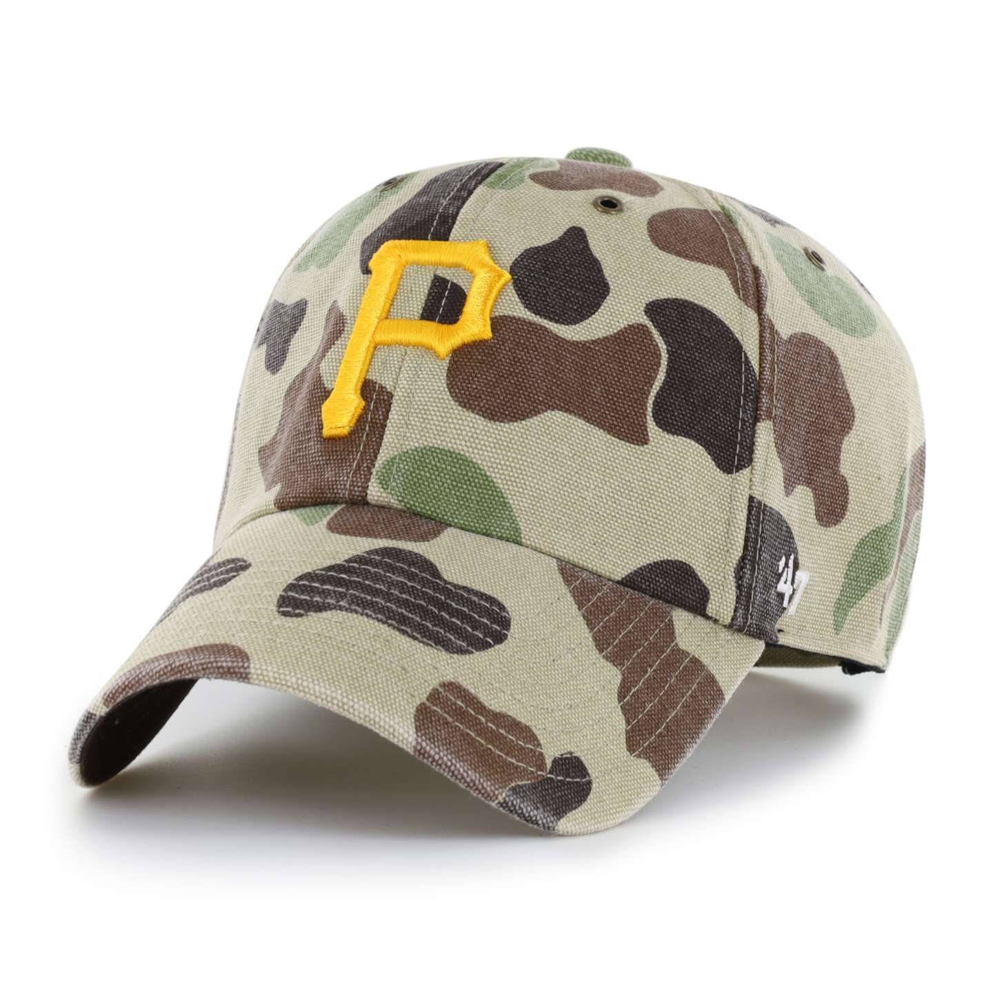 Мужская бейсболка '47 Pittsburgh Pirates Camo Clean Up для Carhartt, цвет: Камуфляжный — фото 1