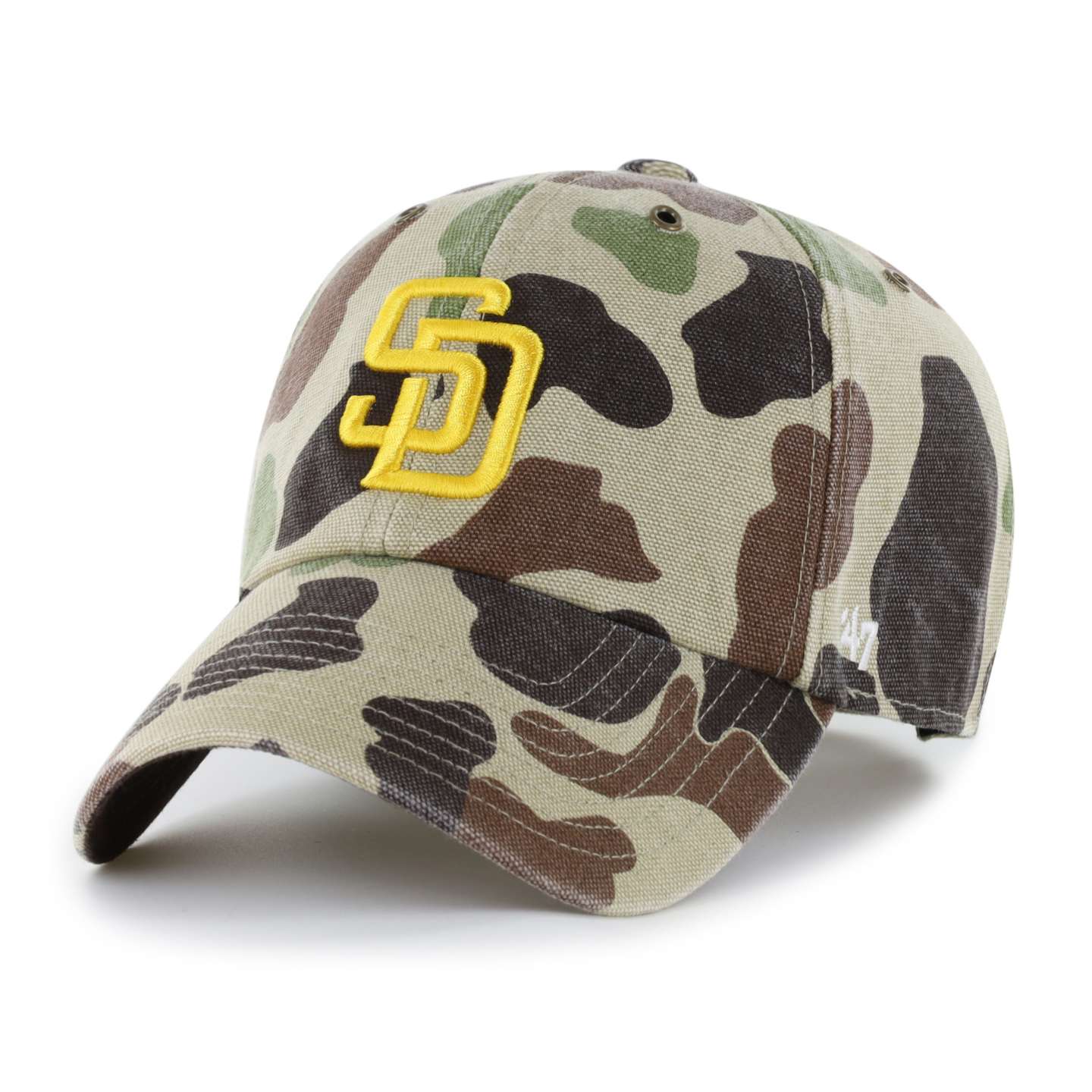 Мужская бейсболка '47 San Diego Padres Camo Clean Up для Carhartt, цвет: Камуфляжный — фото 1