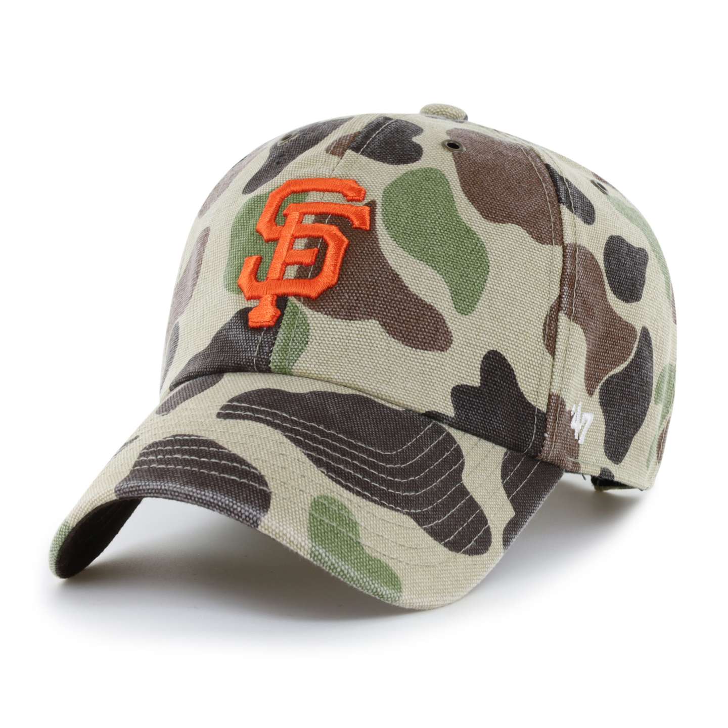 Мужская бейсболка '47 San Francisco Giants Camo Clean Up для Carhartt, цвет: Камуфляжный — фото 1