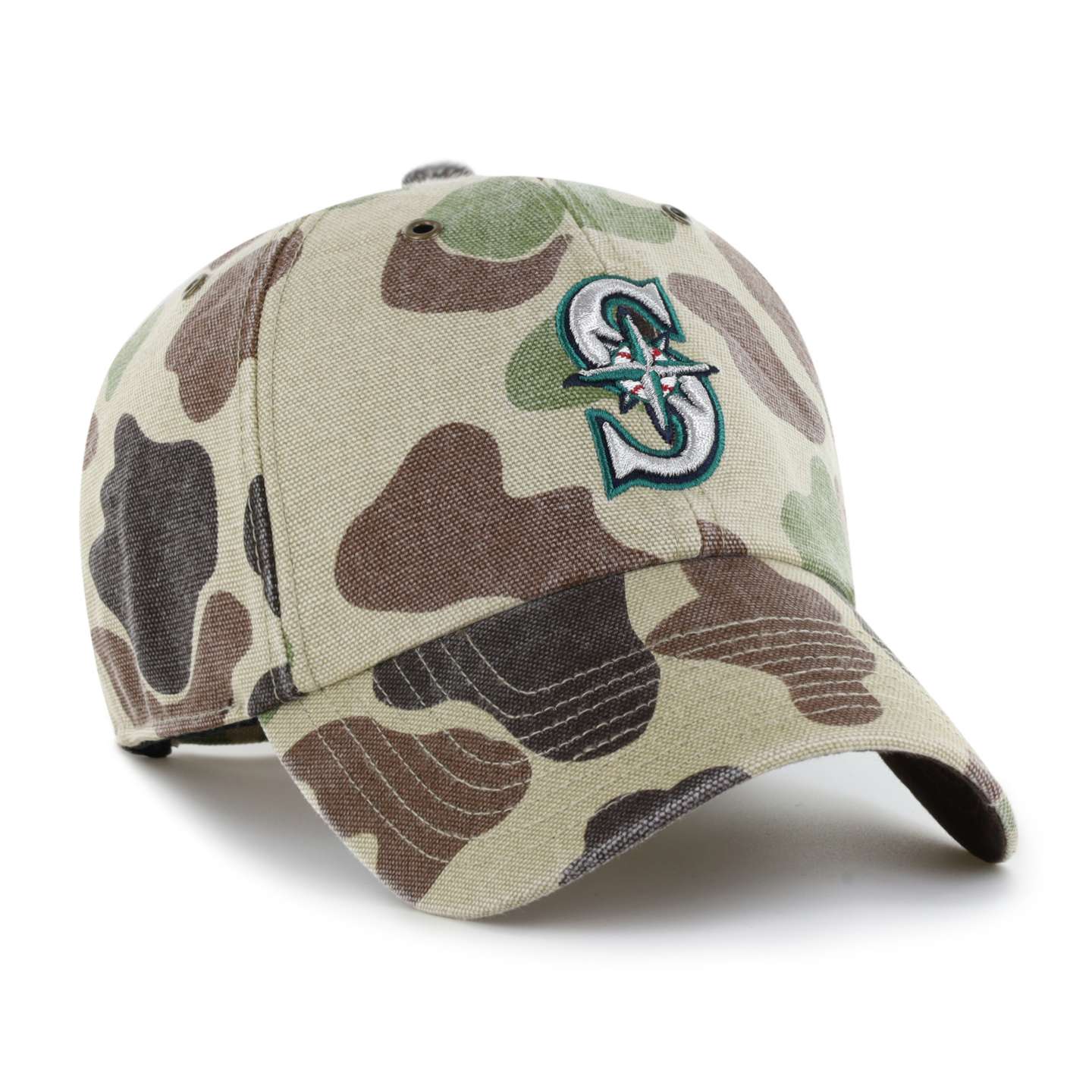Мужская бейсболка '47 Seattle Mariners Camo Clean Up для Carhartt, цвет: Камуфляжный — фото 4