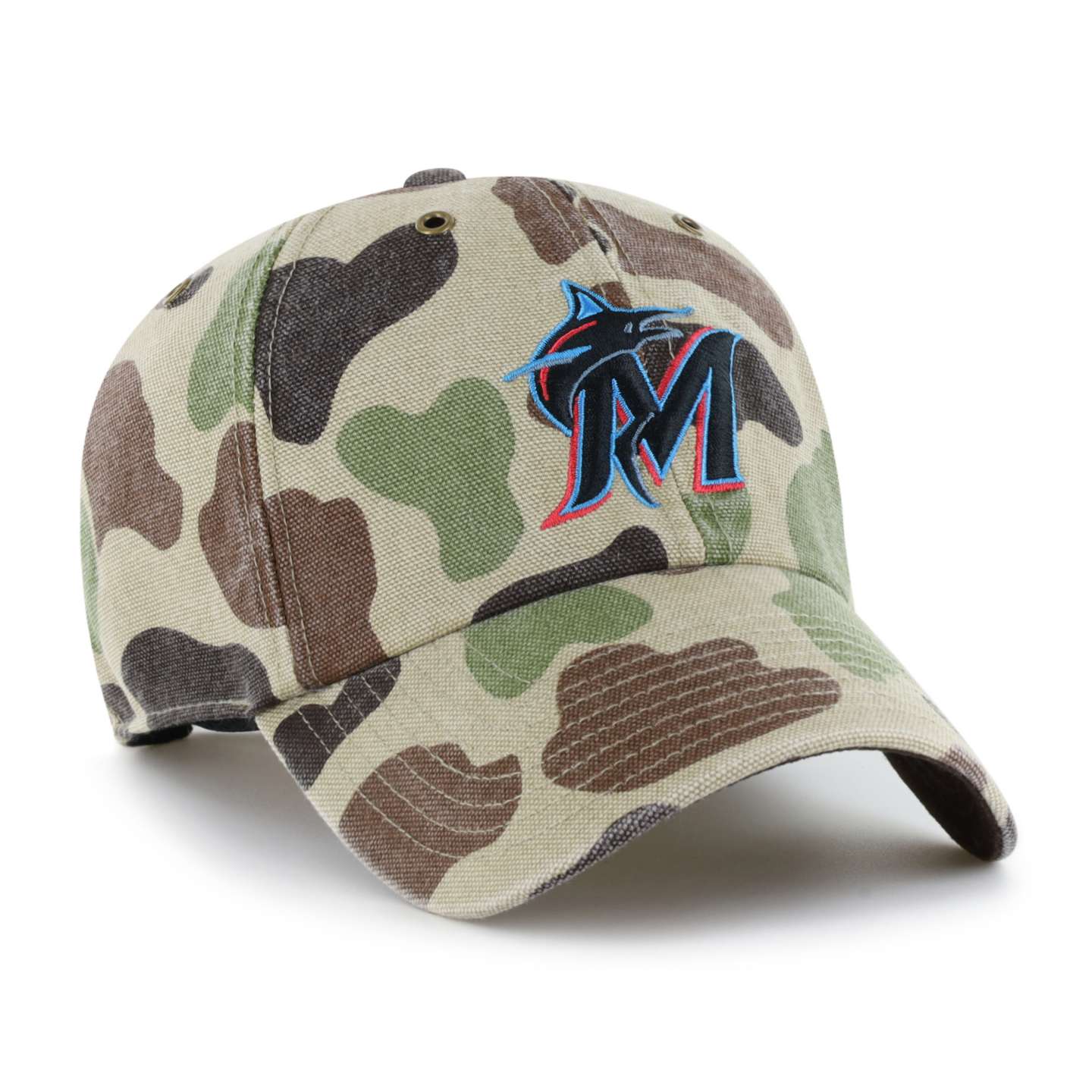 Мужская бейсболка '47 Miami Marlins Camo Clean Up для Carhartt, цвет: Камуфляжный — фото 4
