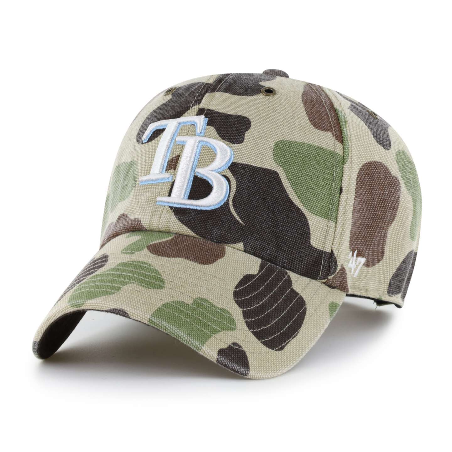 Мужская бейсболка '47 Tampa Bay Rays Camo Clean Up для Carhartt, цвет: Камуфляжный — фото 1