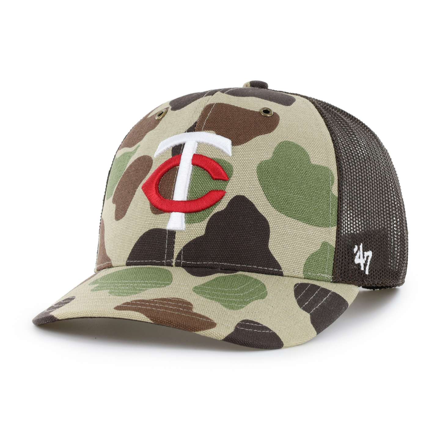 Мужская кепка-тракер '47 Minnesota Twins Camo Trucker для Carhartt, цвет: Камуфляжный — фото 1