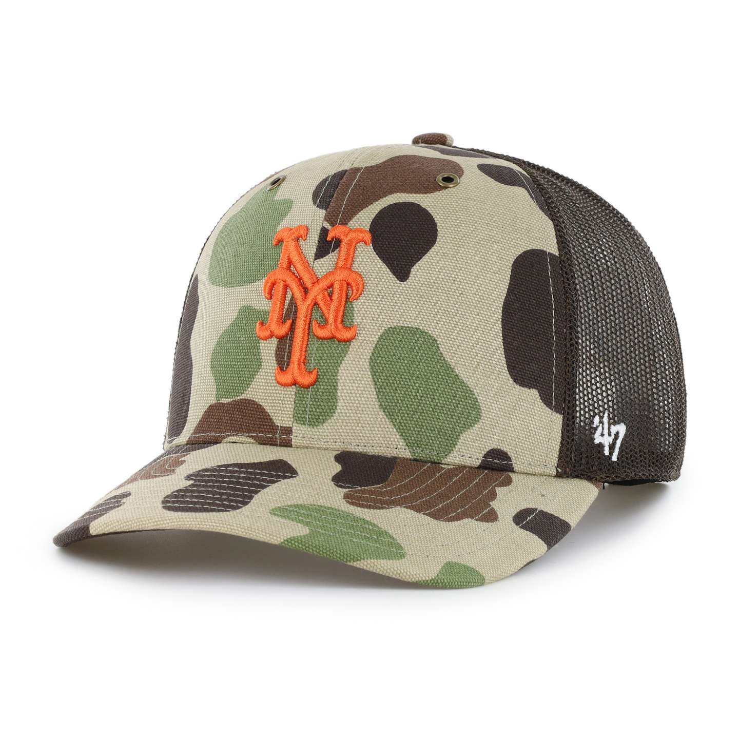 Мужская кепка-тракер '47 New York Mets Camo Trucker для Carhartt, цвет: Камуфляжный — фото 1