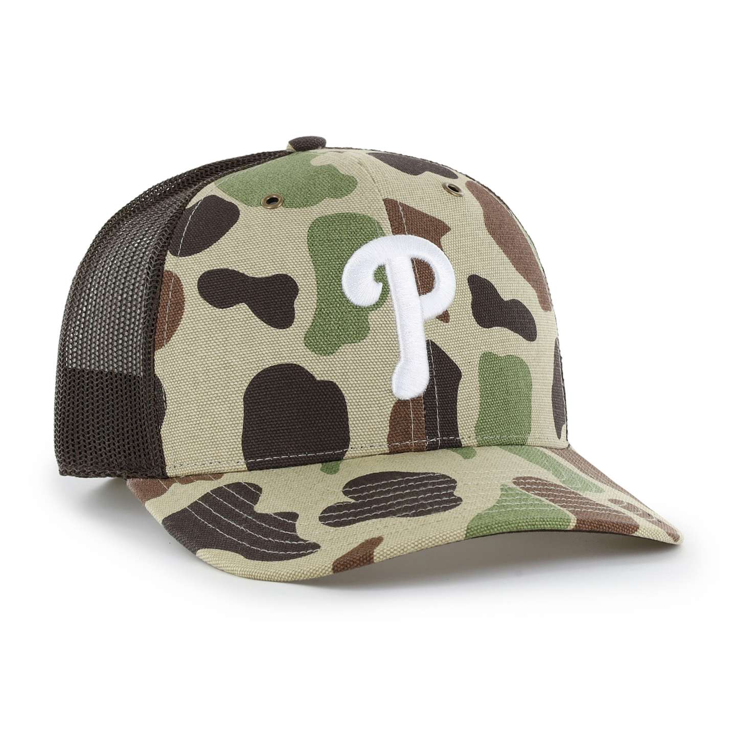 Мужская кепка-тракер '47 Philadelphia Phillies Camo Trucker для Carhartt, цвет: Камуфляжный — фото 4