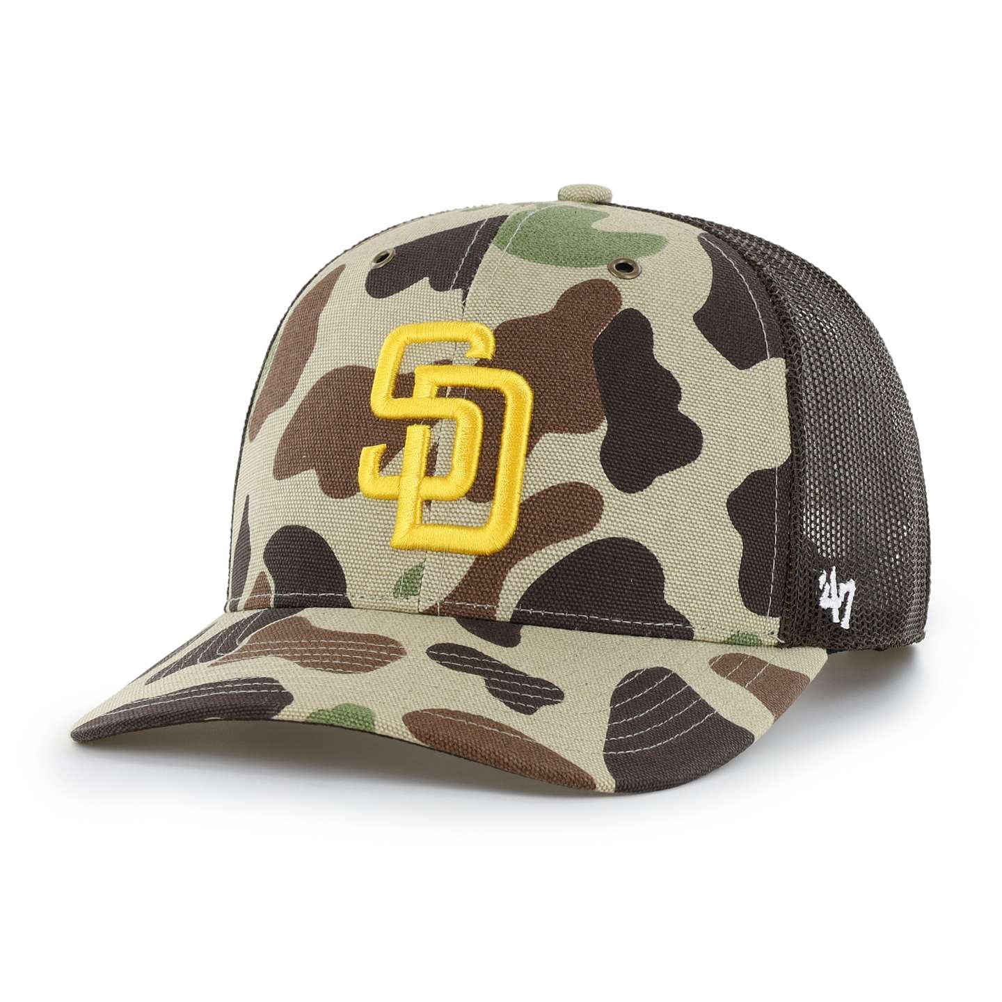 Мужская кепка-тракер '47 San Diego Padres Camo Trucker для Carhartt, цвет: Камуфляжный — фото 1