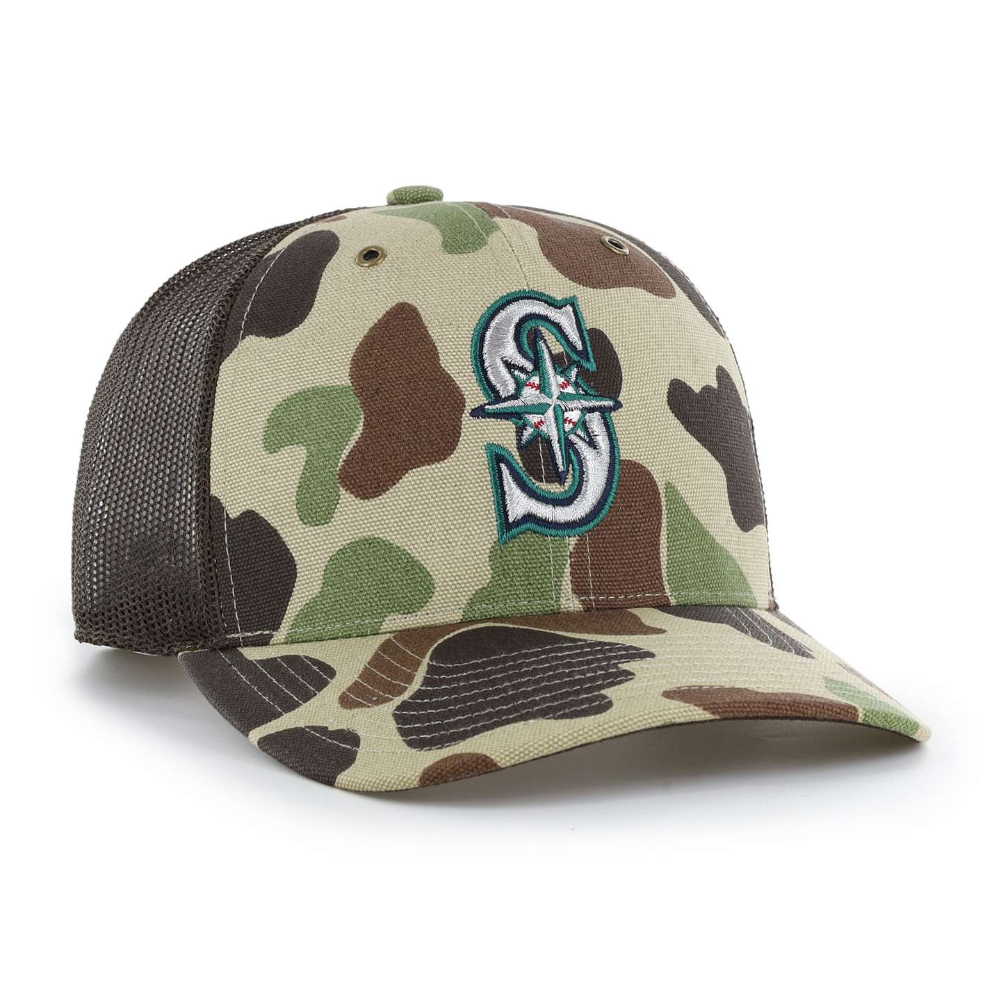 Мужская кепка-тракер '47 Seattle Mariners Camo Trucker для Carhartt, цвет: Камуфляжный — фото 4