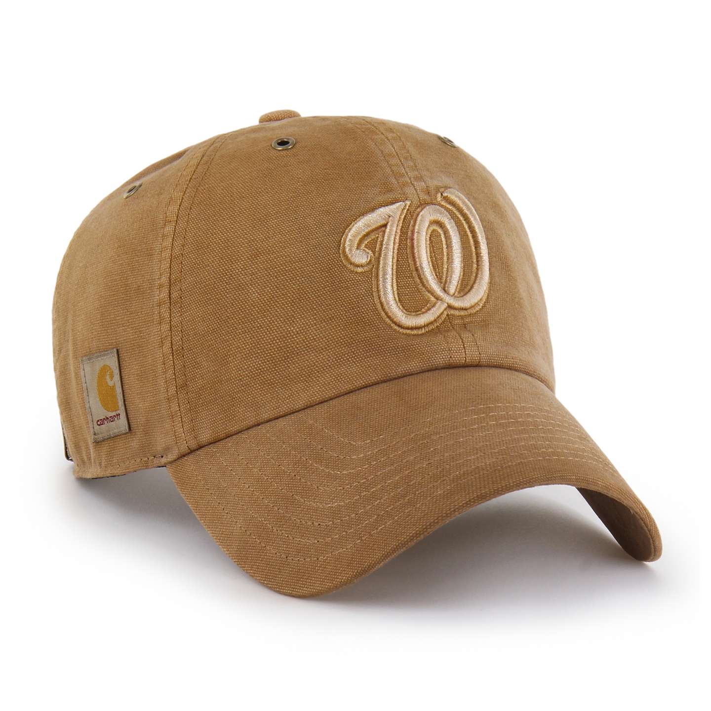 Бейсболка Carhartt Washington Nationals '47 Clean Up, окрашенная, цвет: Коричневый — фото 4