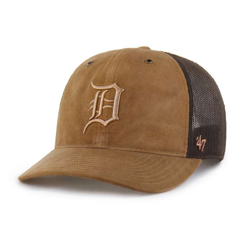 Carhartt  Worn Brown Detroit Tigers '47 Dyed Trucker Relaxed Fit