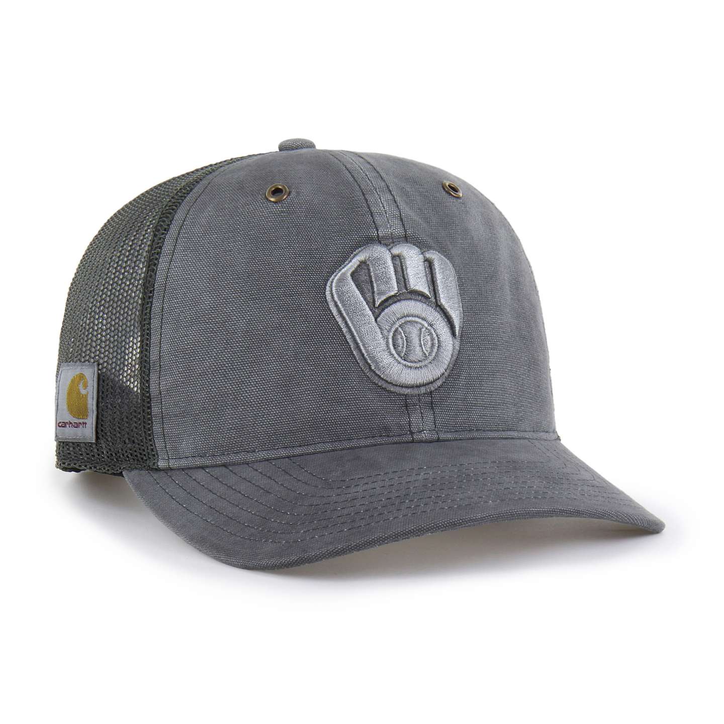 Бейсболка-тракер '47 Milwaukee Brewers свободной посадки, окрашенная, для Carhartt, цвет: Теневой — фото 4