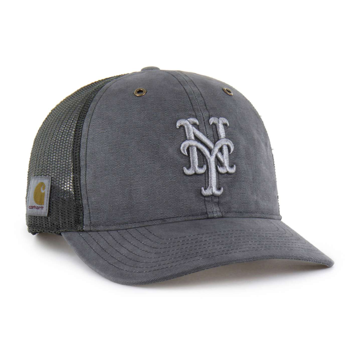 Кепка-тракер Carhartt New York Mets '47 Trucker, окрашенная, свободного кроя, цвет: Теневой — фото 4