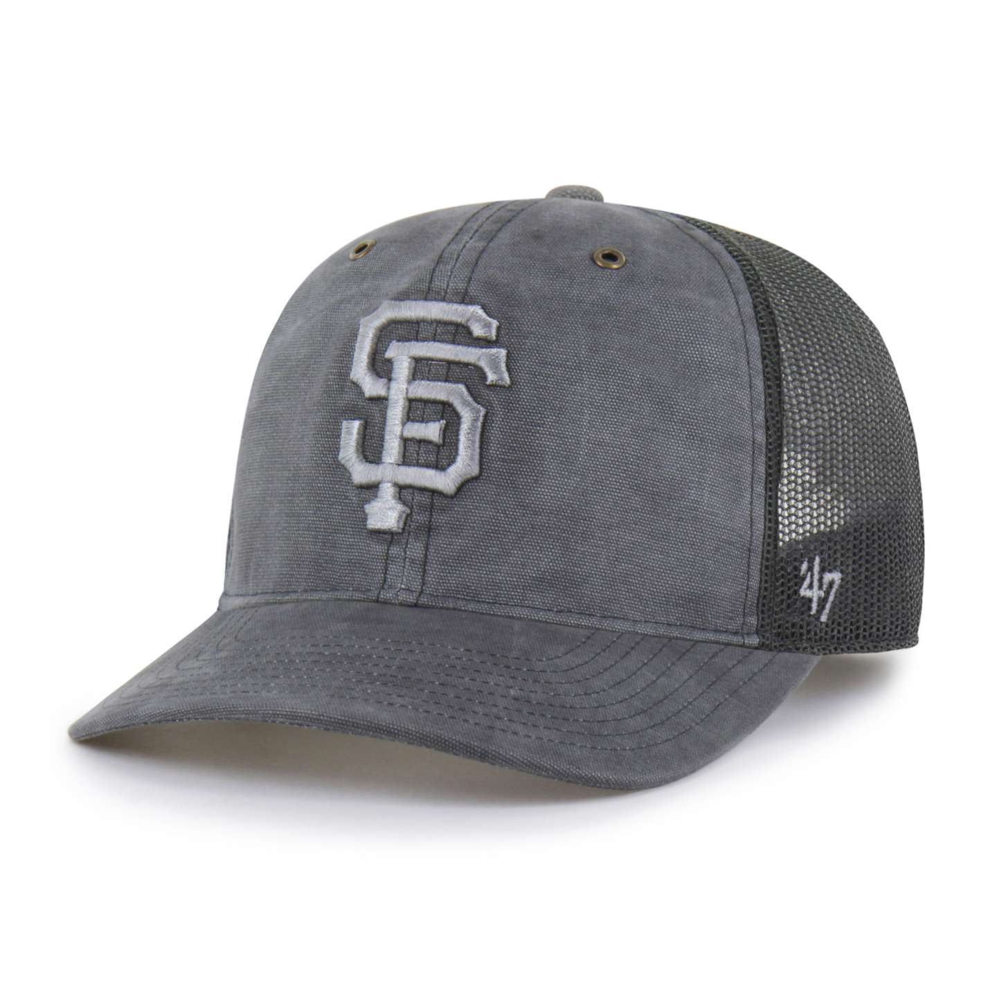 Кепка-тракер Carhartt San Francisco Giants '47 Trucker, окрашенная, свободного кроя, цвет: Теневой — фото 1