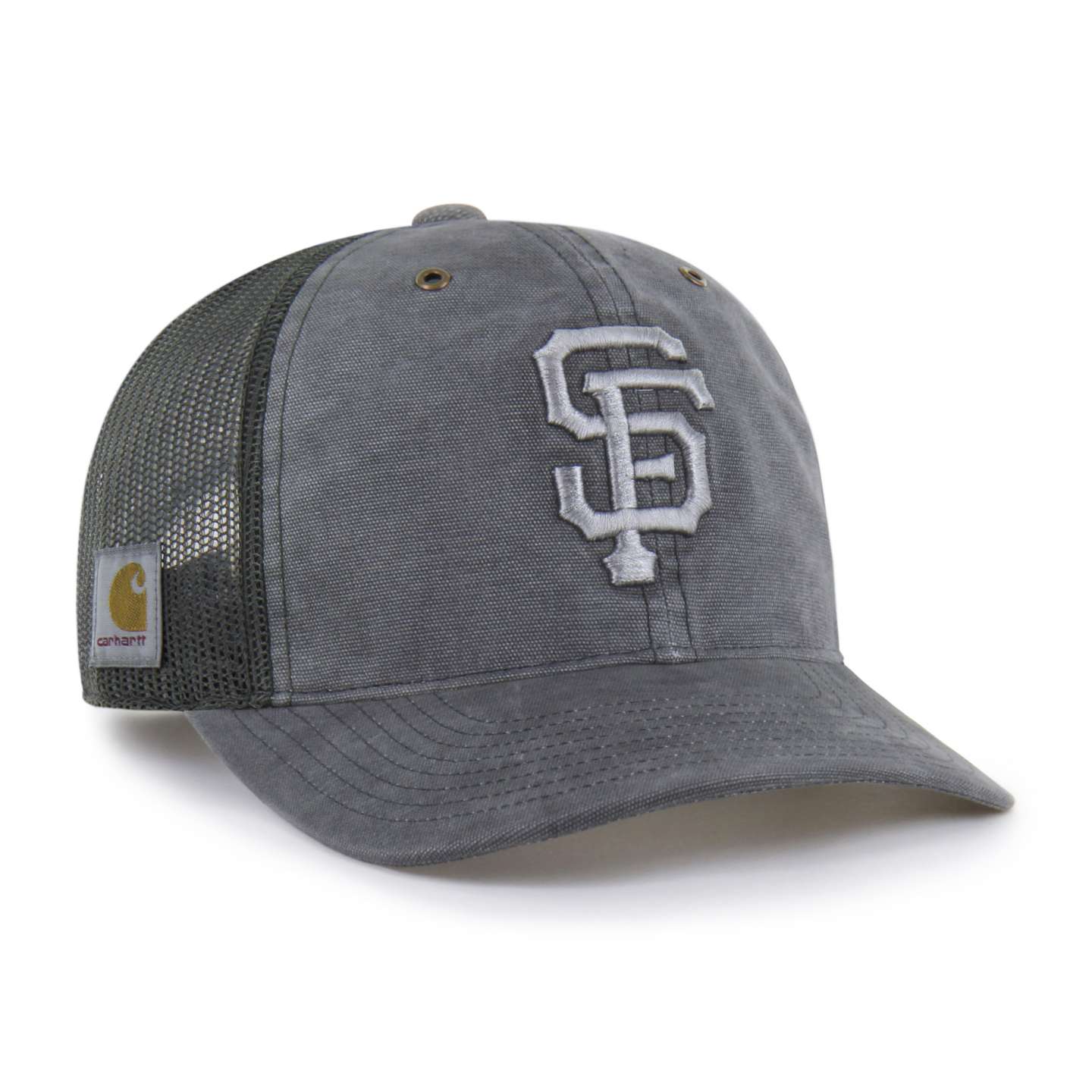 Кепка-тракер Carhartt San Francisco Giants '47 Trucker, окрашенная, свободного кроя, цвет: Теневой — фото 4