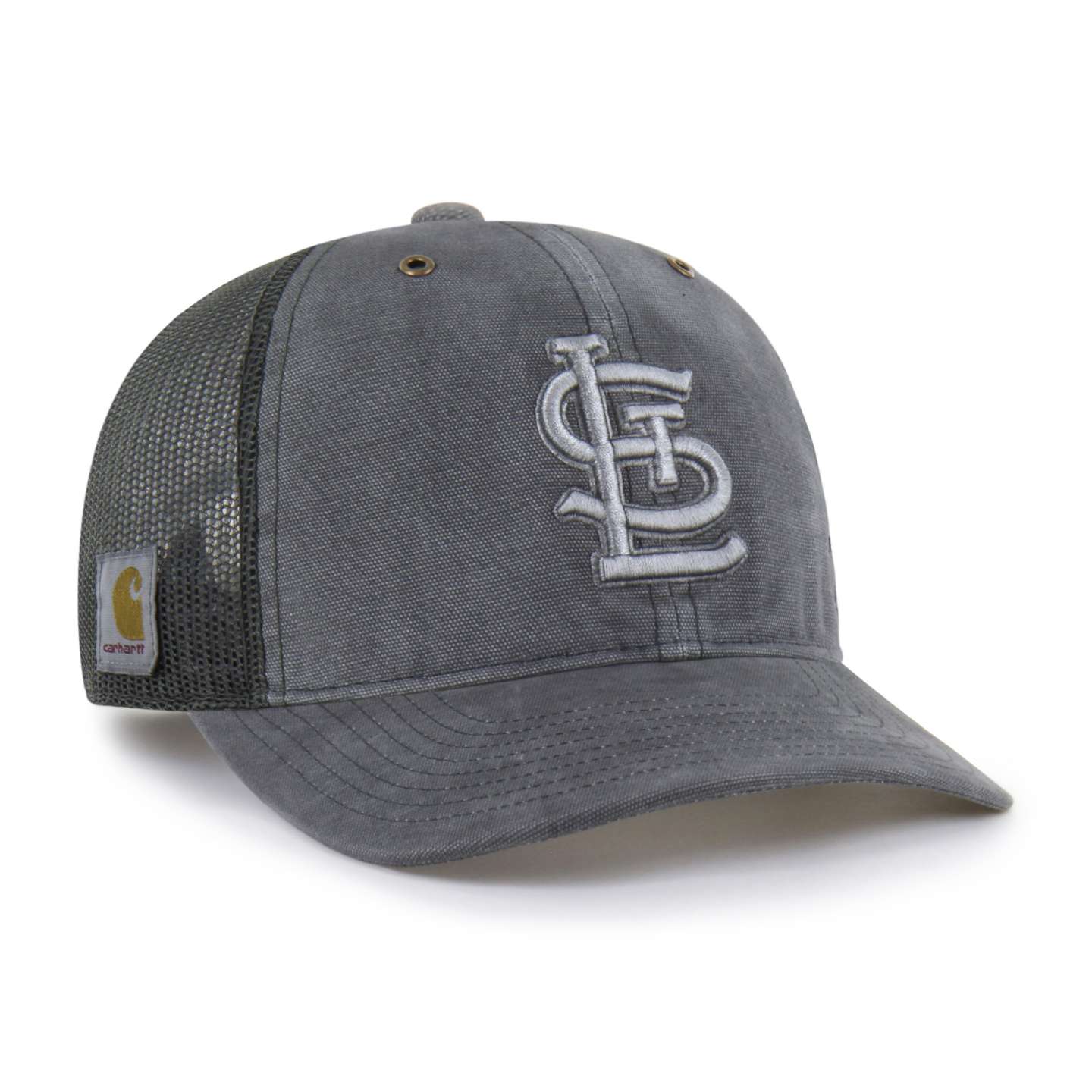 Кепка-тракер Carhartt St. Louis Cardinals '47 Trucker, окрашенная, свободного кроя, цвет: Теневой — фото 4